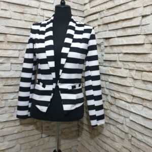 BLACK & WHITE STRIPED JACKET