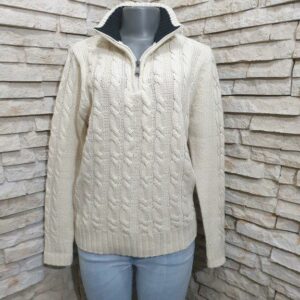CREAM LONG SLEEVE CABLE JERSEY