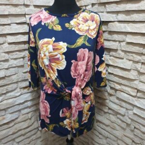 FLORAL TOP WITH TIE DETAIL