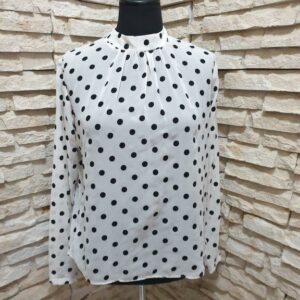 WHITE POLKA DOT BLOUSE